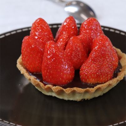 Tartelettes Chocolat aux fraises Gariguette
