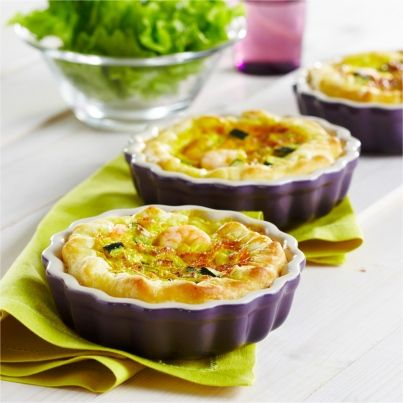 Tartelettes crevettes curry et courgettes