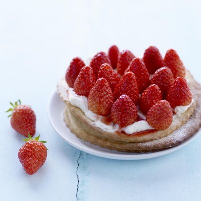 Tartelettes fines aux fraises, mascarpone vanille