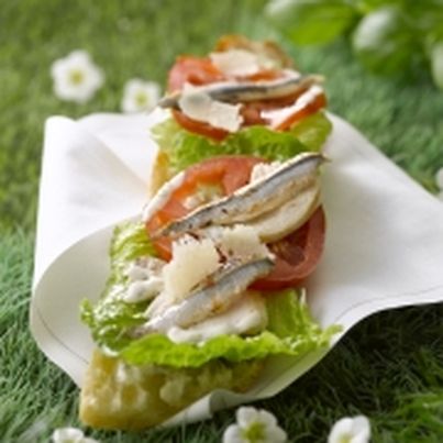 Tartine façon César Salade