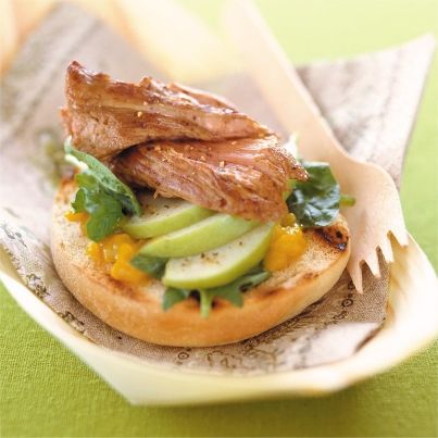 Tartine d'onglet de veau, pommes craquantes