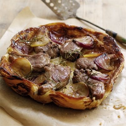 Tatin d'agneau gallois aux pommes et au romarin