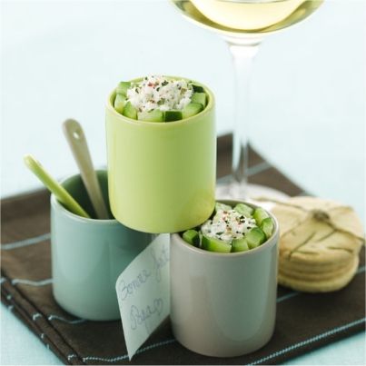 Mini-terrines de chèvre, courgette, menthe et leurs sablés au romarin