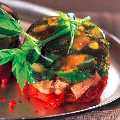 Terrine de langue d'agneau aux petits légumes