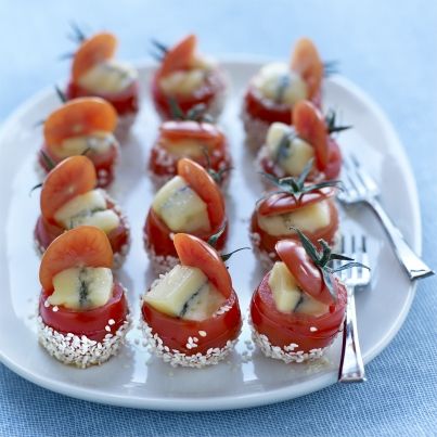 Tomates caramélisées au Morbier