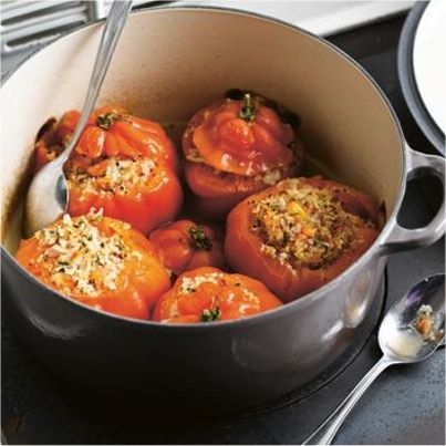 Tomates Coeur de Boeuf farcies au Crabe