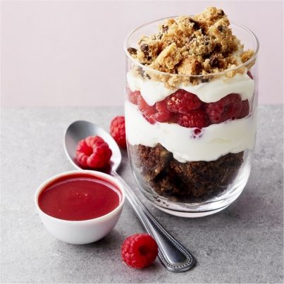 Triffle Brownies, Cookies et Framboise