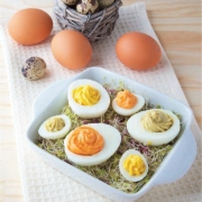 Trio d'oeufs mimosa au thon et aux trois saveurs