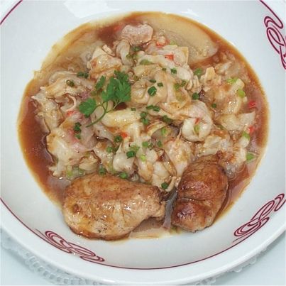 Tripière de pieds d'agneau et ris de veau