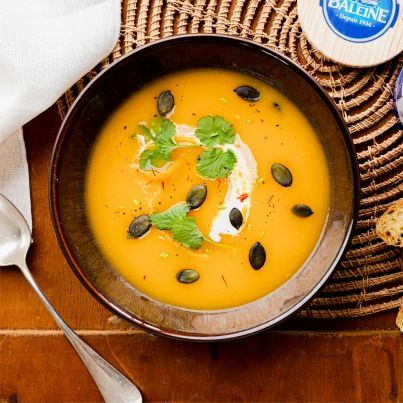 Velouté de Courge Butternut, Safran et Orange
