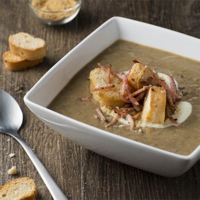 Velouté de lentilles fumé et épicé