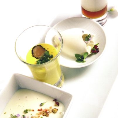 Velouté froid de fromage Manchego au Safran
