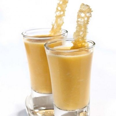 Velouté de potiron et languettes de Comté
