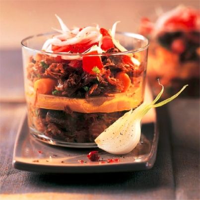 Verrines de queue de bœuf au foie gras