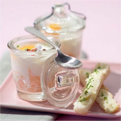 Verrines de Saumon et son Oeuf Poché