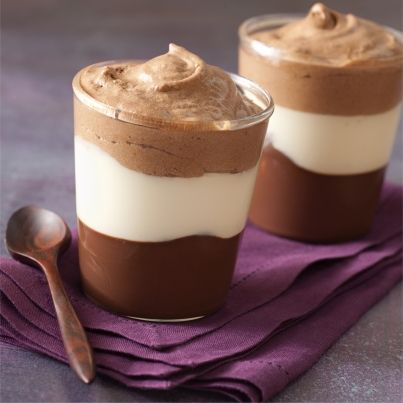 Verrines aux Trois Chocolats
