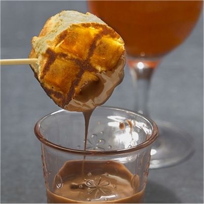 Waffles au chocolat praliné